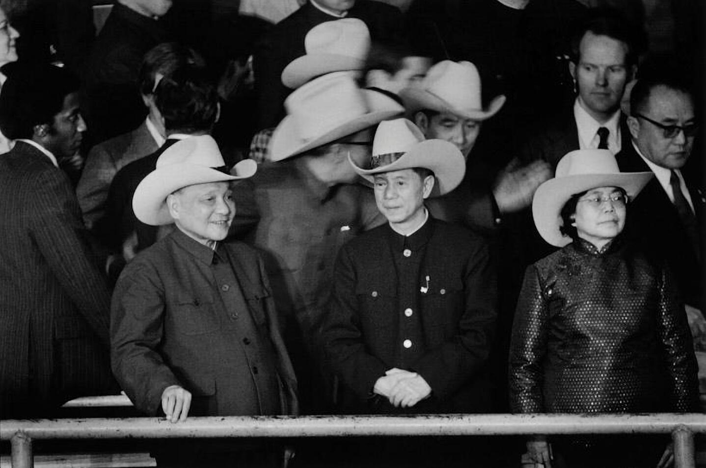 Deng Xiaoping in a cowboy hat
